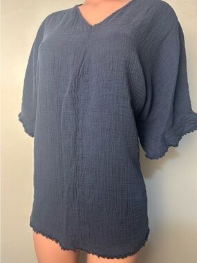 Dokotoo Women’s Top Blouse Dolman Sleeve V- Neck 100%Cotton